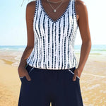 Serenity - costum de baie casual cu buzunare și decolteu în V — imagine 3
