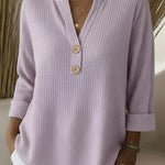 Sharon – Top texturat Henley — imagine 1