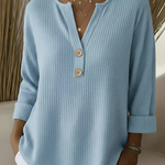 Sharon – Top texturat Henley — imagine 2