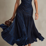 Shelby - Rochie midi cu guler cămașă și dungi — imagine 6