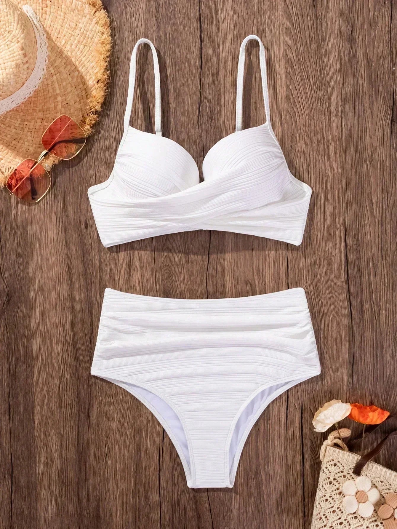 Sienna - Top încrucișat cu talie înaltă, bikini cu talie înaltă — imagine 4