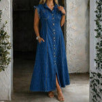Skylar - Rochie din denim mărime mare — imagine 1