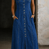 Skylar - Rochie din denim mărime mare — imagine 4