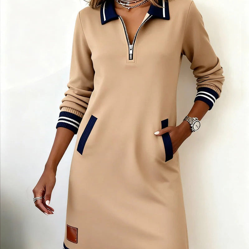 Sofia - rochie elegantă cu mânecă lungă din bumbac — imagine 3
