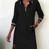 Sofia - rochie elegantă cu mânecă lungă din bumbac — imagine 5
