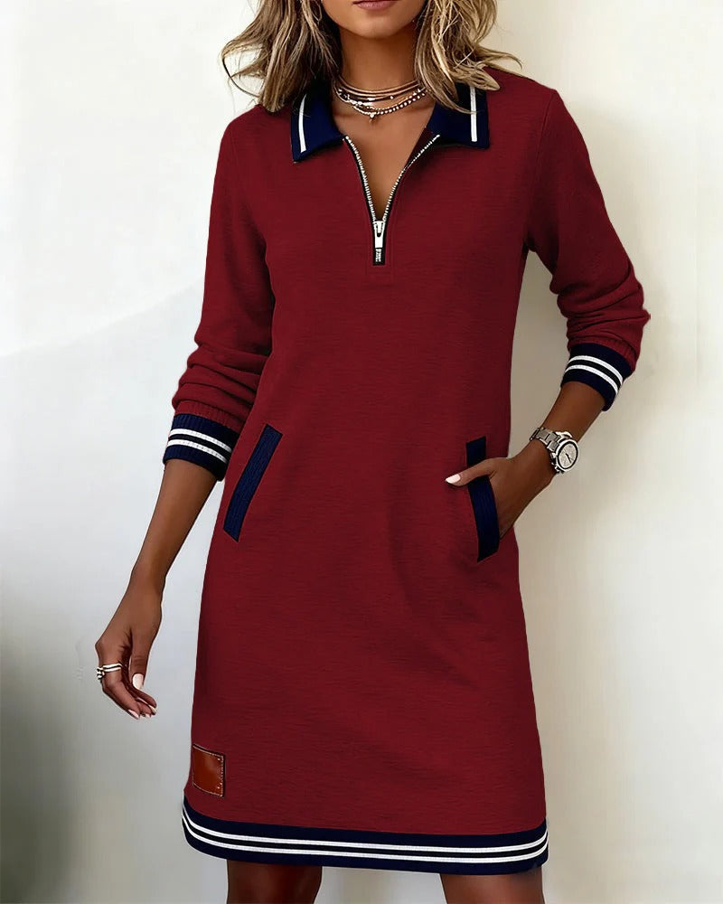 Sofia - rochie elegantă cu mânecă lungă din bumbac — imagine 6