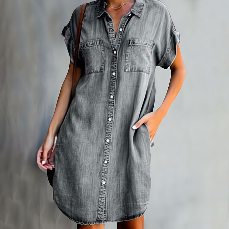 Sophia - Rochie cămașă cu nasturi — imagine 2