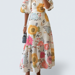Rochie midi cu imprimeu floral Sophia — imagine 1