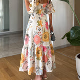 Rochie midi cu imprimeu floral Sophia — imagine 3