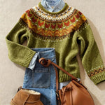 Sophie - pulover clasic retro tricotat — imagine 1