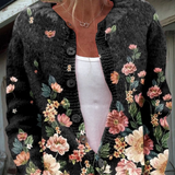 Sophie - cardigan retro cu imprimeu floral — imagine 1