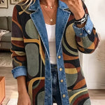 Stella - jachetă retro abstractă din denim — imagine 1