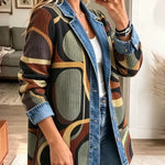 Stella - jachetă retro abstractă din denim — imagine 2