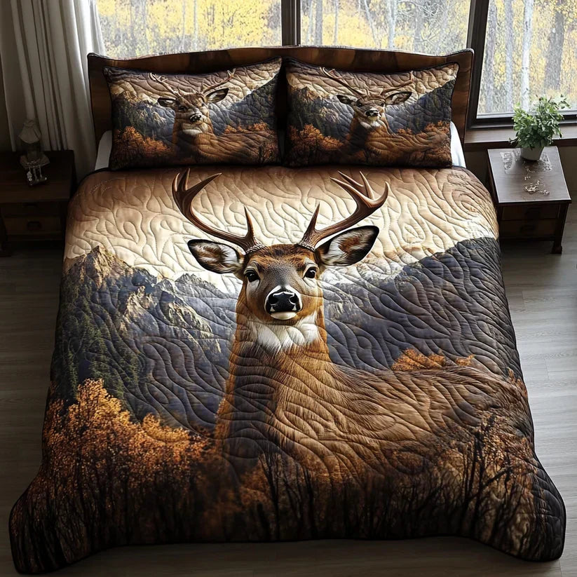 Set de lenjerie de pat matlasată, format din 3 piese - Animale de pădure — imagine 5