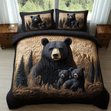 Set de lenjerie de pat matlasată, format din 3 piese - Animale de pădure — imagine 7