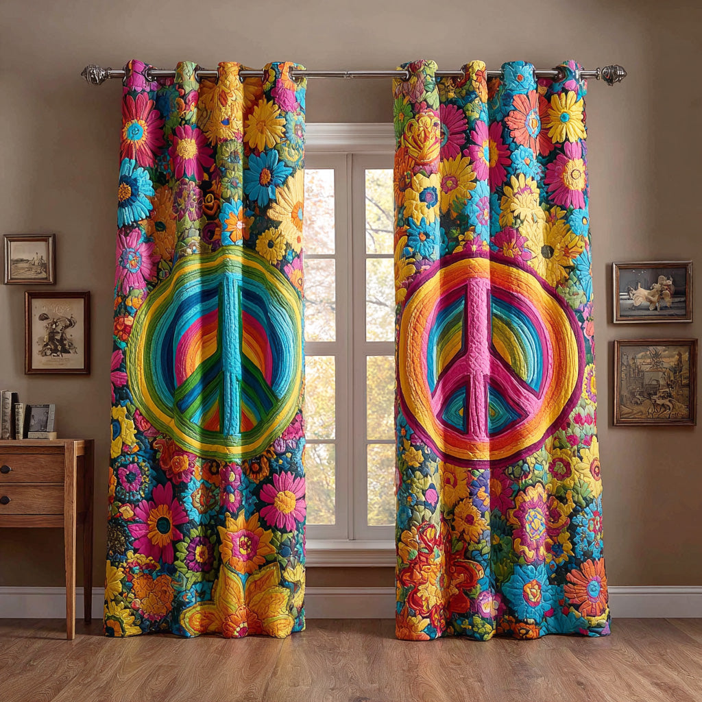 Cortină matlasată - Vis de pace hippie — imagine 1