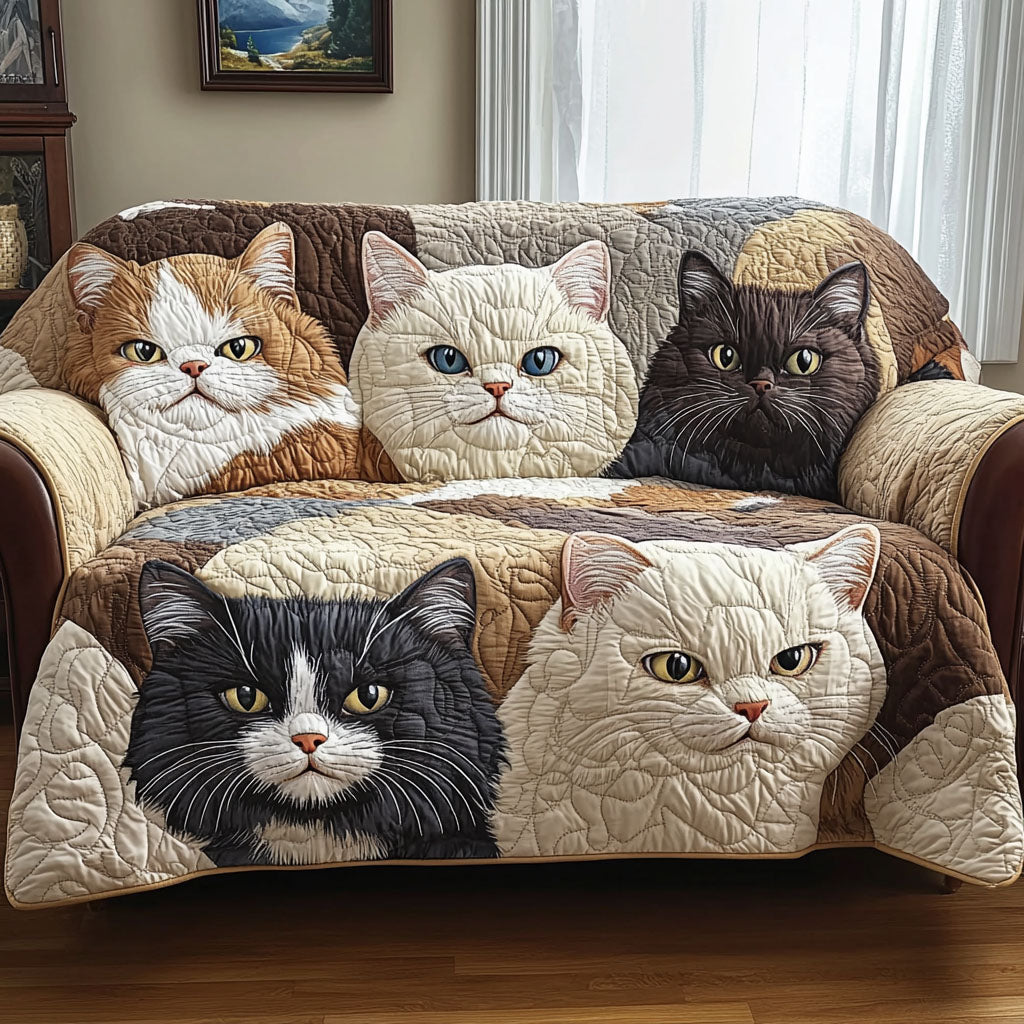 Husă de canapea matlasată - Gold Kater — imagine 1