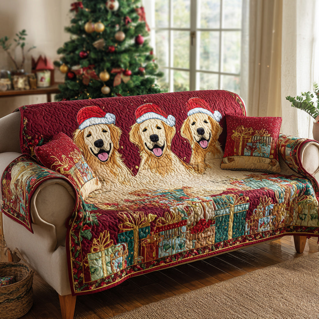 Husă de canapea matlasată - Golden Retriever — imagine 1