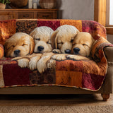 Husă de canapea matlasată - Golden Retriever — imagine 1