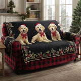 Husă de canapea matlasată - Golden Retriever Vor Night Sky Blue — imagine 1