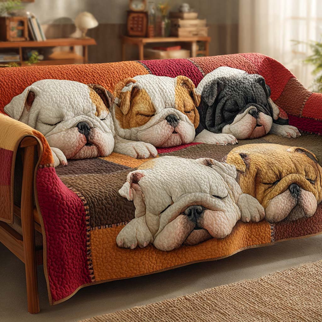 Husă de canapea matlasată - Bulldog — imagine 2