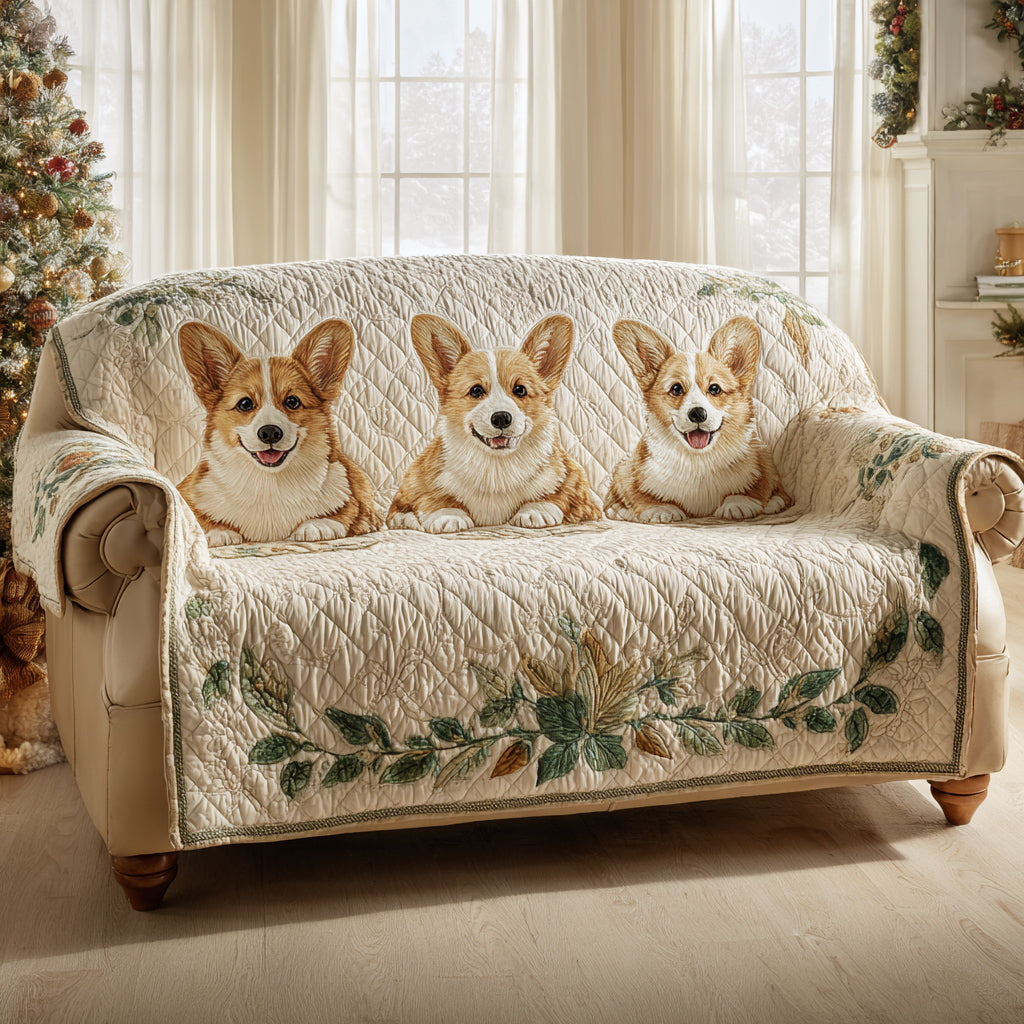 Husă de canapea matlasată - Corgi — imagine 1