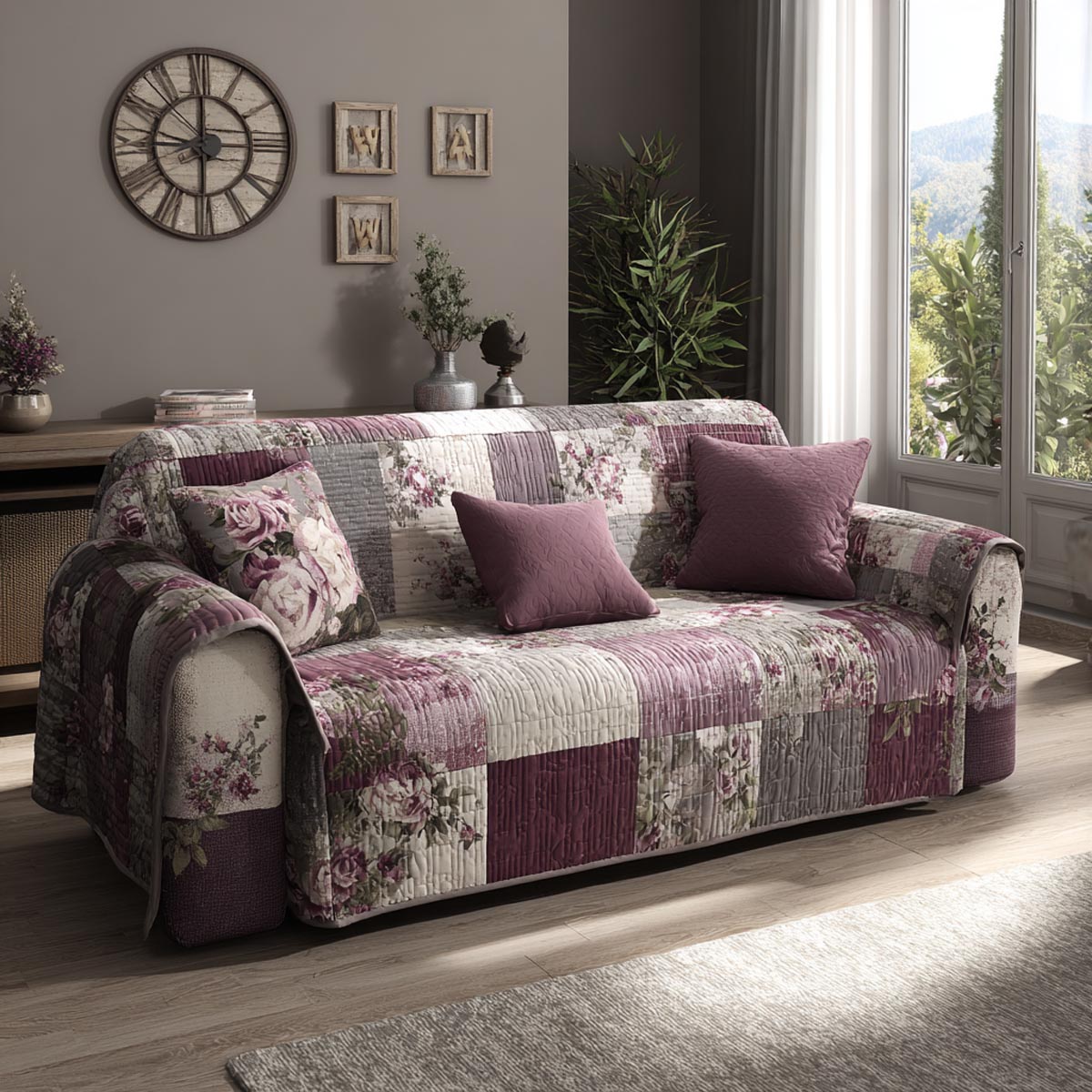 Husă de canapea matlasată - Stil rustic — imagine 1