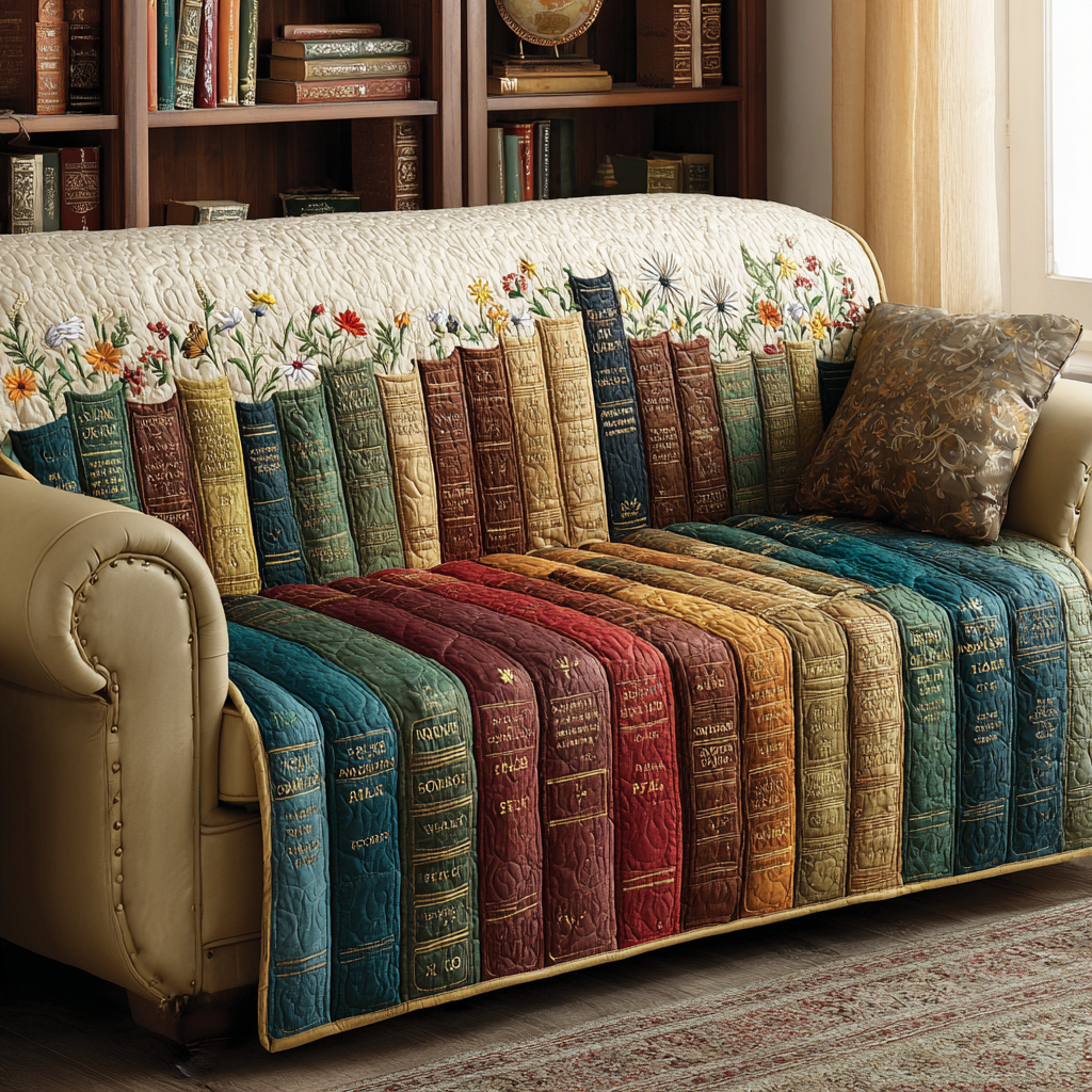 Husă de canapea matlasată - cu model decorativ — imagine 2