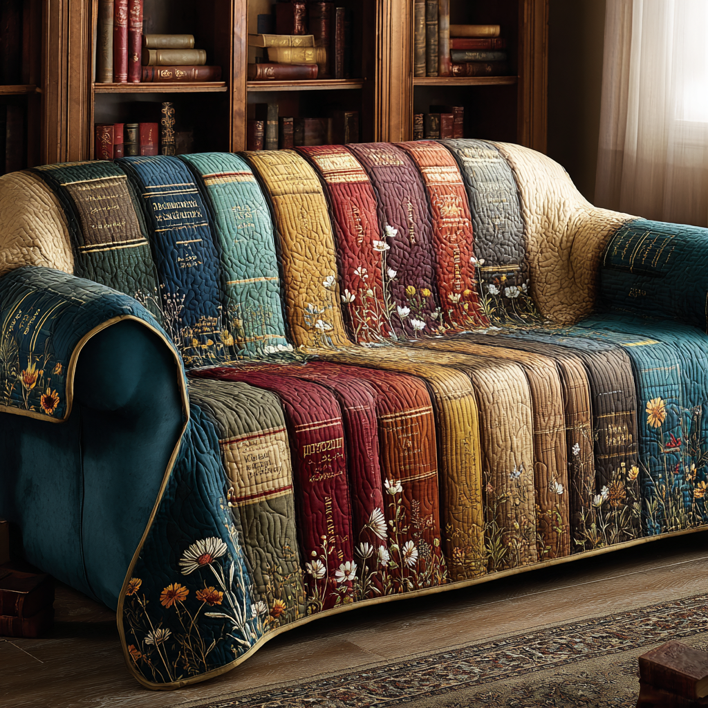 Husă de canapea matlasată - cu model decorativ — imagine 4