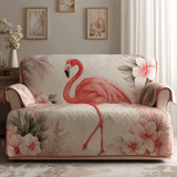 Husă de canapea matlasată - Flamingos — imagine 1