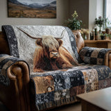 Husă de canapea matlasată - Highland Cow — imagine 1