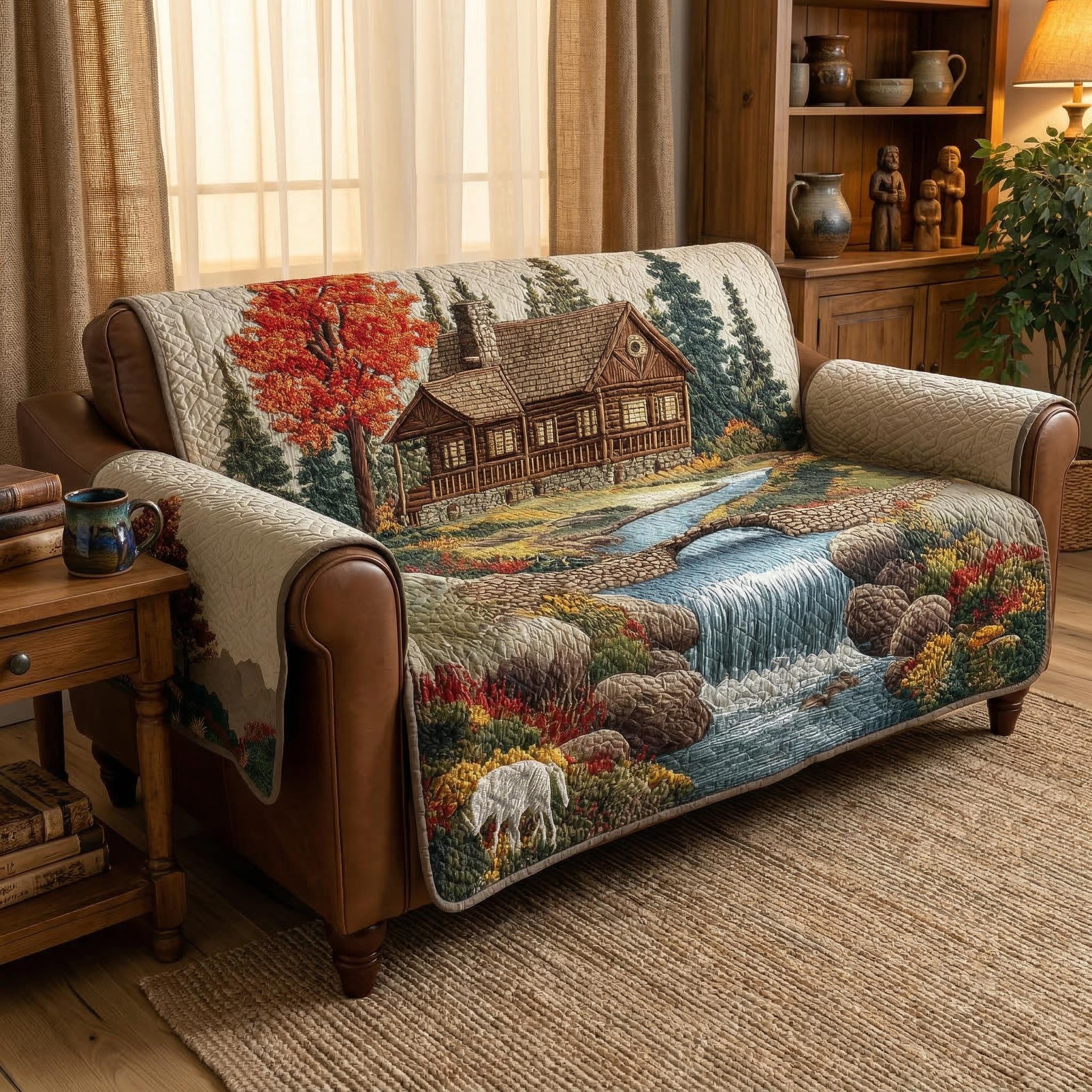 Husă de canapea matlasată - Rustic — imagine 4