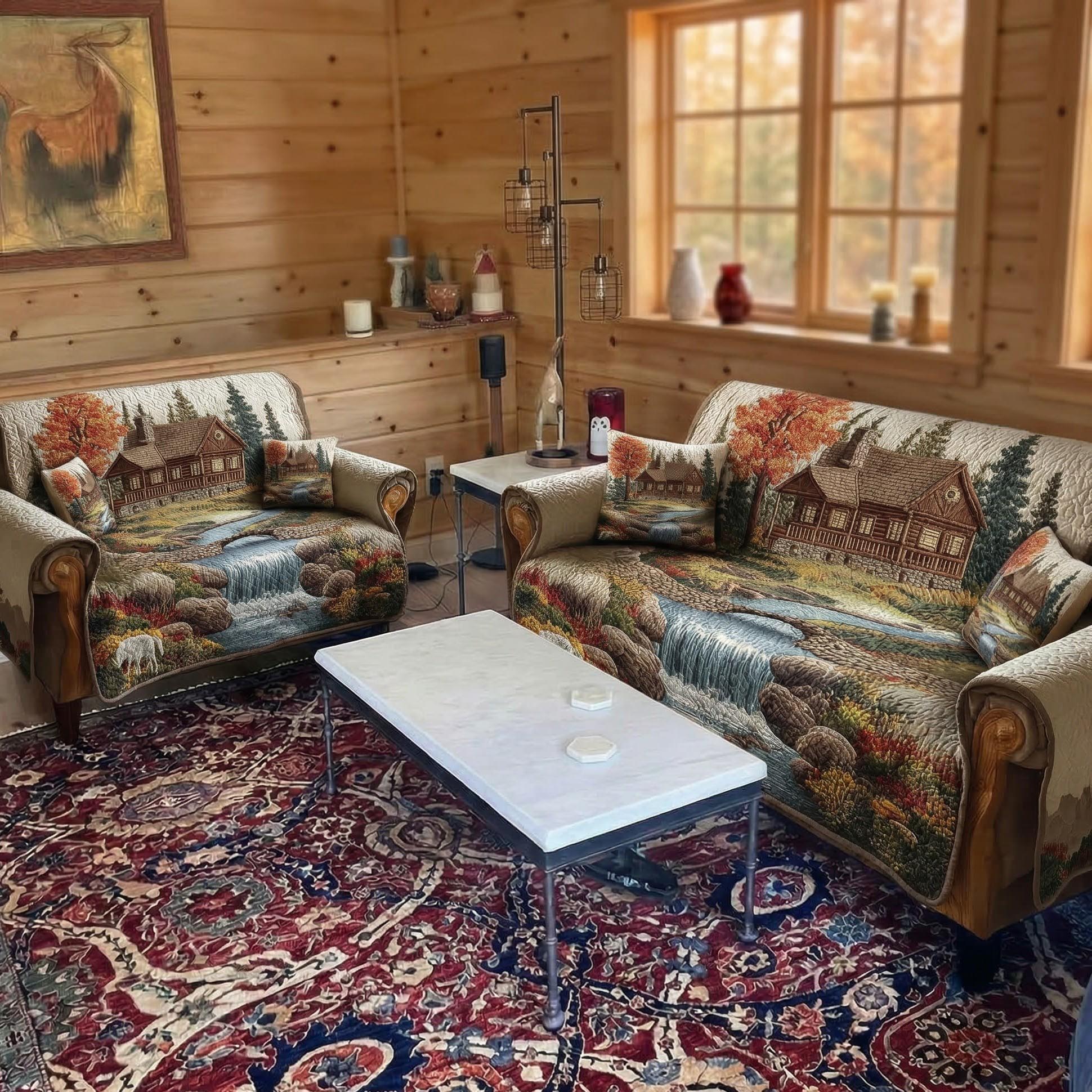 Husă de canapea matlasată - Rustic — imagine 2