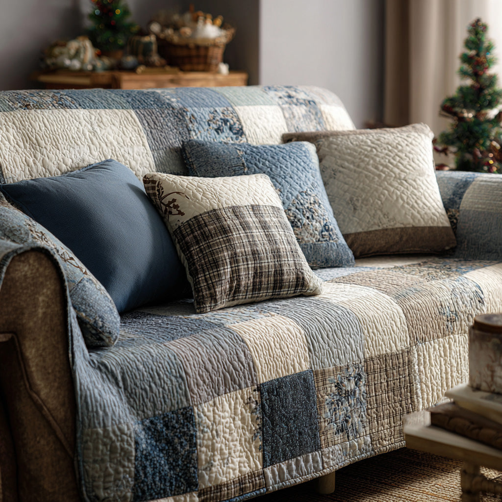 Husă de canapea matlasată - Stil rustic — imagine 1