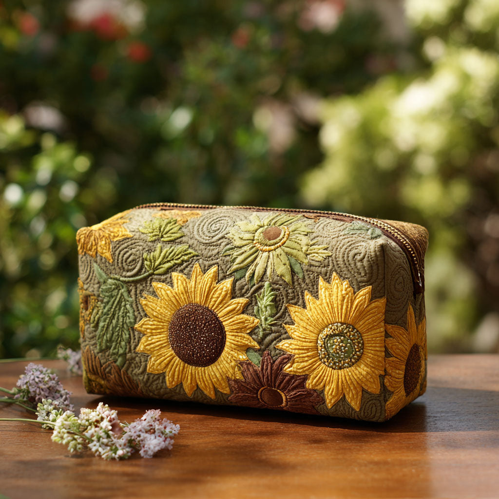 Geantă cosmetică matlasată - Golden Field — imagine 1