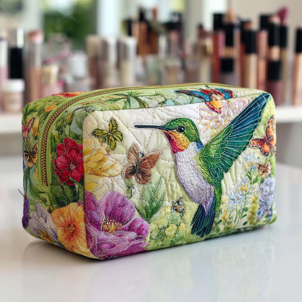 Geantă cosmetică matlasată - Flori Beweglichen — imagine 1
