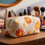 Geantă cosmetică matlasată - Motiv floral — imagine 1