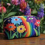 Geantă cosmetică matlasată - Ciuperci Boho — imagine 1