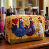 Geantă cosmetică matlasată - Găină decorativă — imagine 1