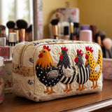 Geantă matlasată pentru cosmetice - Sweet Hen — imagine 1