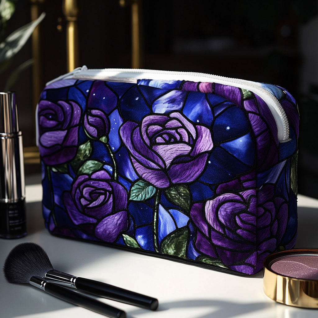 Geantă cosmetică matlasată - Roz noapte — imagine 1