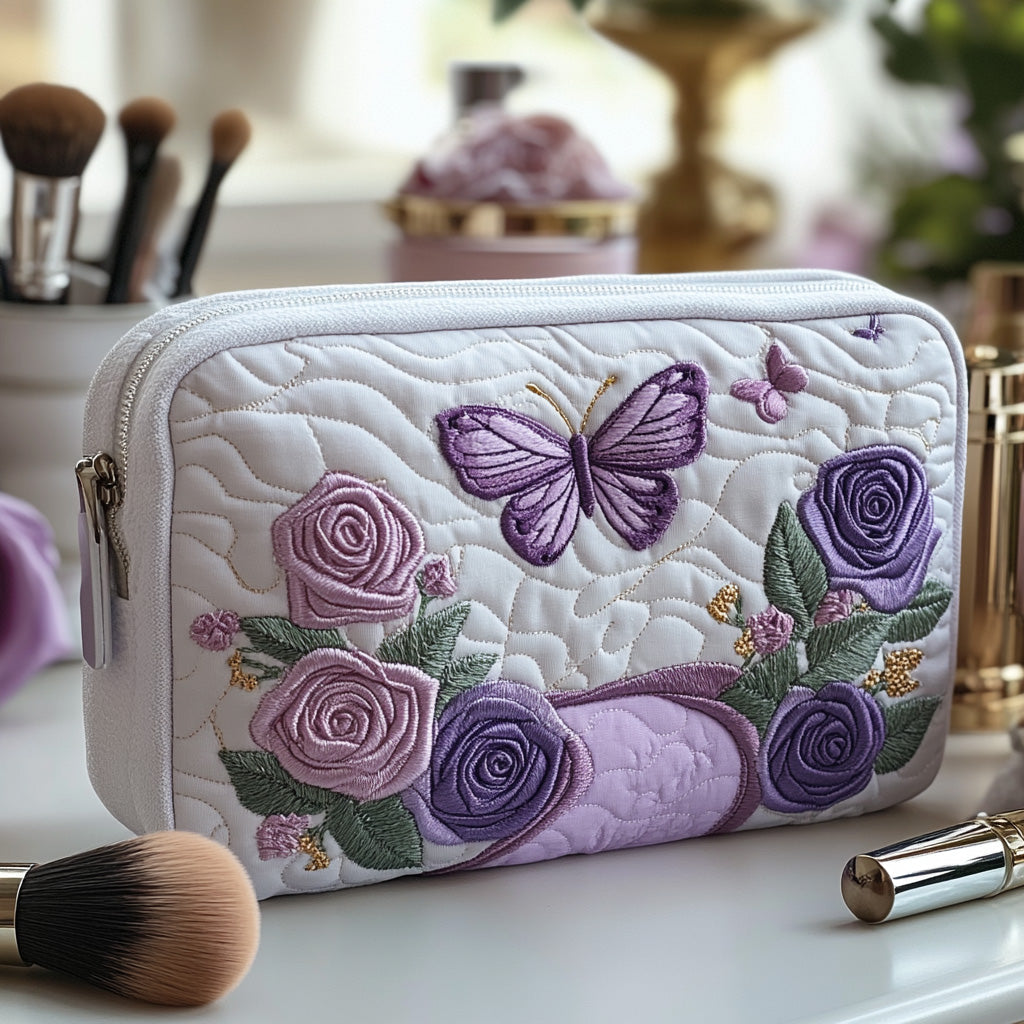 Geantă cosmetică matlasată - Elegant Lilaton — imagine 1