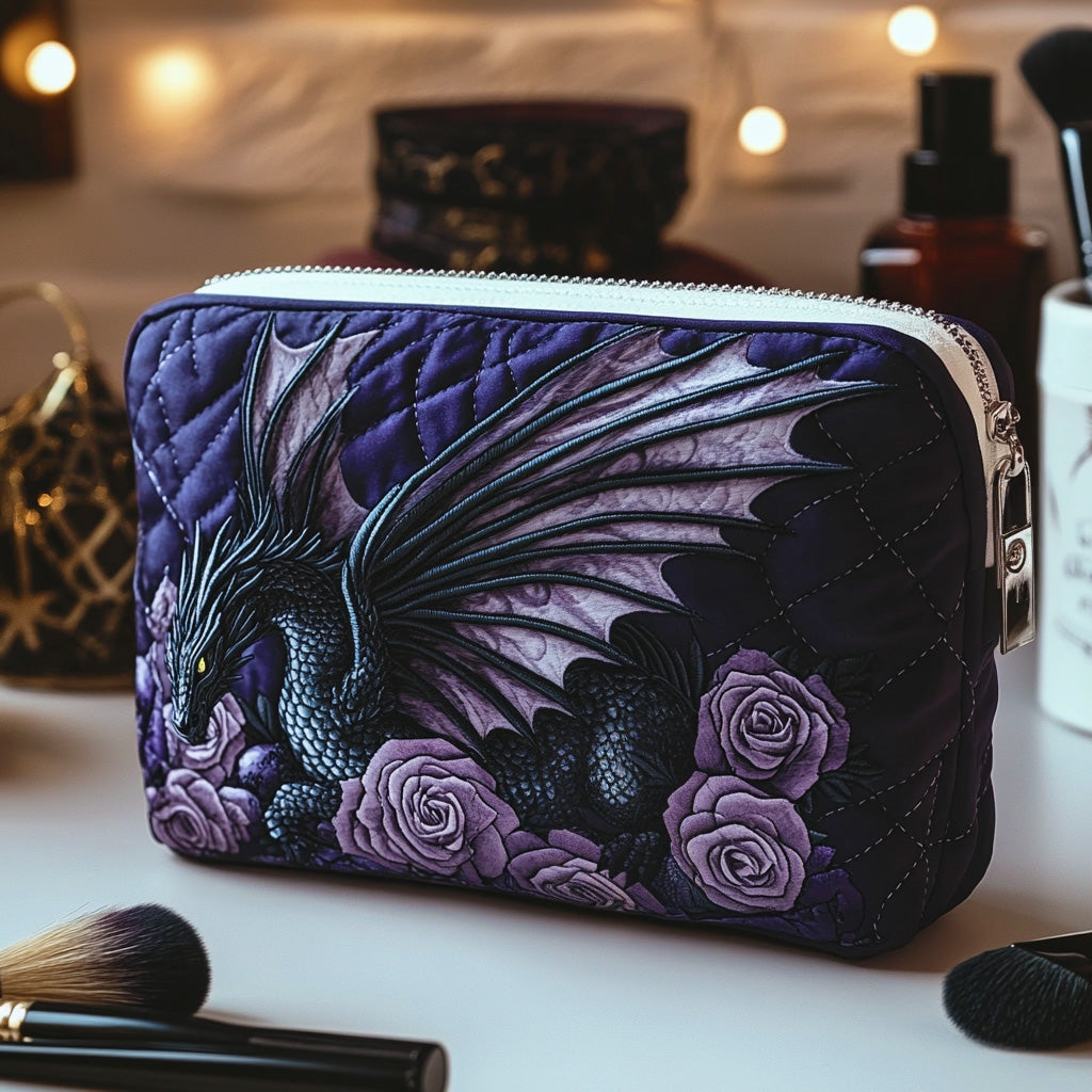 Geantă cosmetică matlasată - Floare elegantă — imagine 1