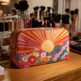 Geantă cosmetică matlasată - Floare strălucitoare — imagine 1