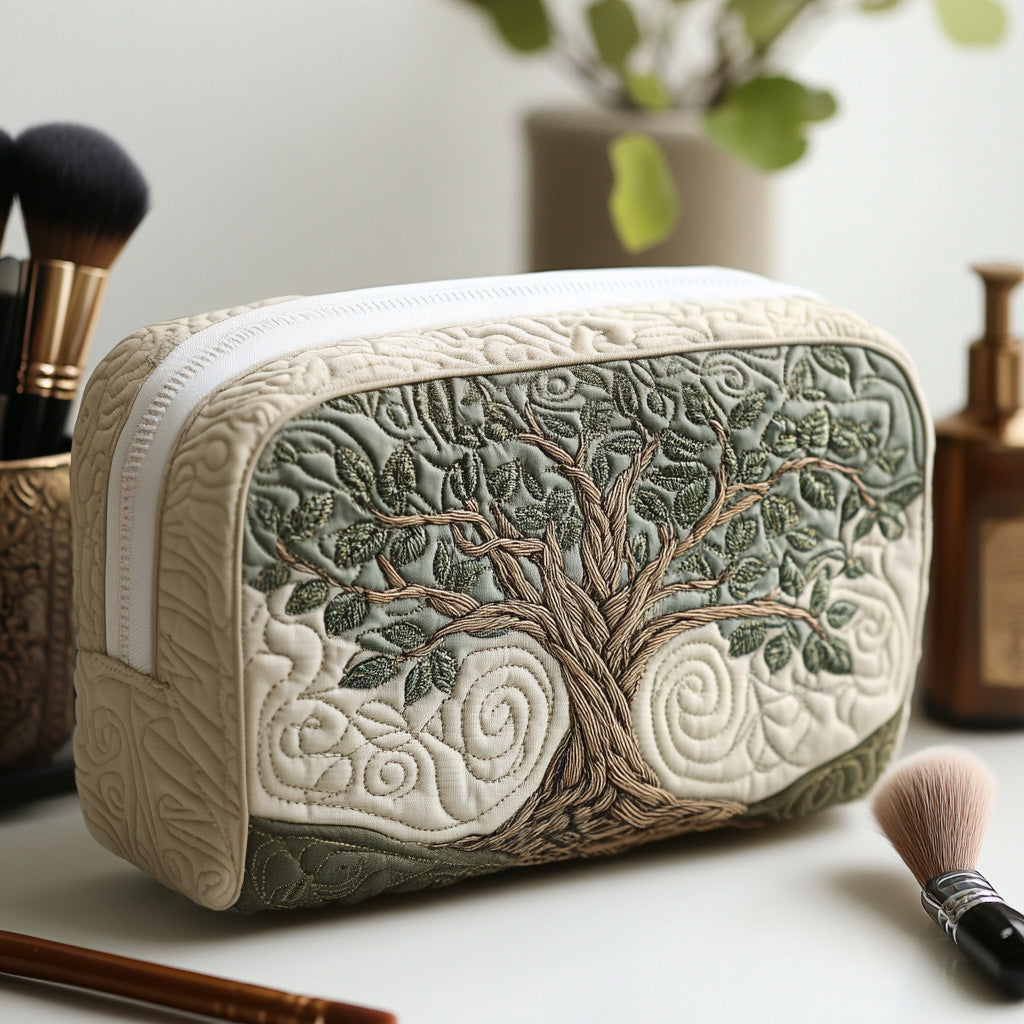Geantă cosmetică matlasată - Rădăcinile Arborelui Vieții — imagine 1