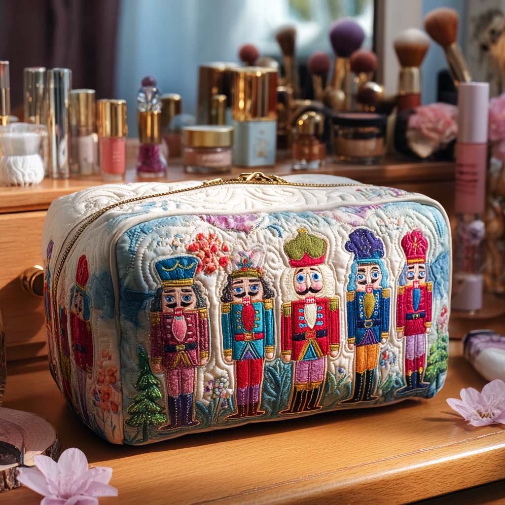 Geantă matlasată pentru cosmetice - Spărgătorul de nuci de Crăciun — imagine 1