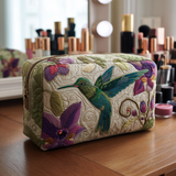 Geantă cosmetică matlasată - Grădina Hummingbird — imagine 1