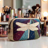 Geantă cosmetică matlasată - Dragonfly Garden — imagine 1