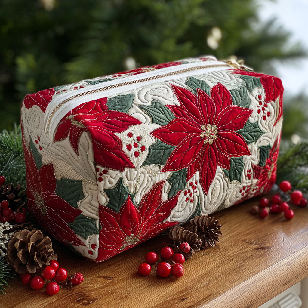 Geantă cosmetică matlasată - Poinsettia — imagine 1