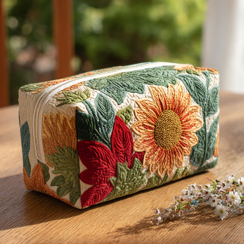 Geantă cosmetică matlasată - Floare de dimineață — imagine 1